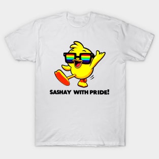 SASHAY WITH PRIDE! Embrace Your True Colors with this Rainbow Chicken Graphic T-Shirt